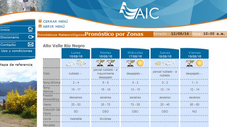 Lee más sobre el artículo PRONOSTICAN VIENTOS MUY FUERTES PARA TODO EL ALTO VALLE