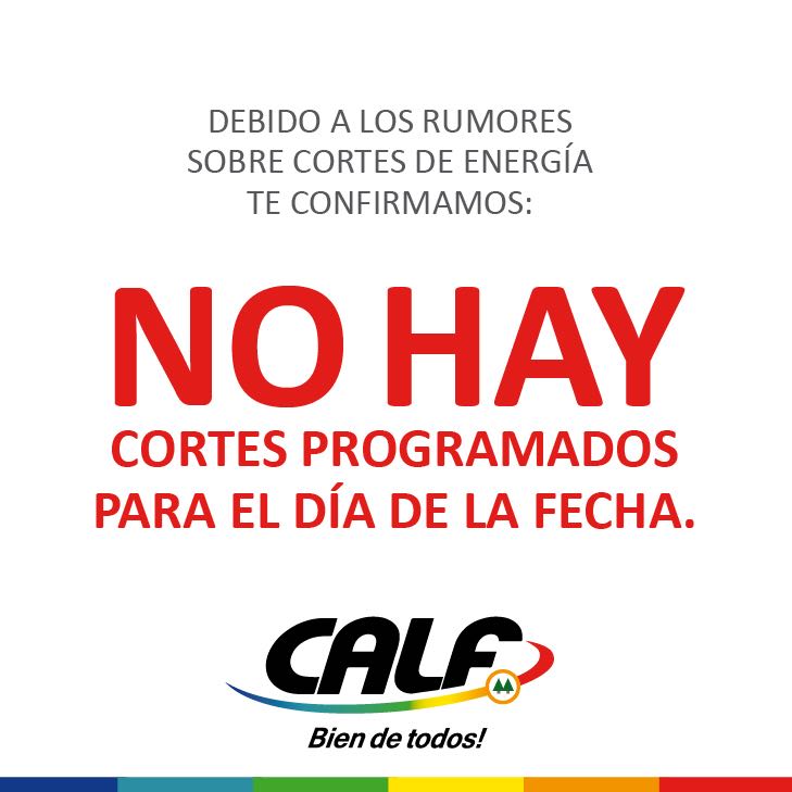 Lee más sobre el artículo NO HAY CORTES PROGRAMADOS