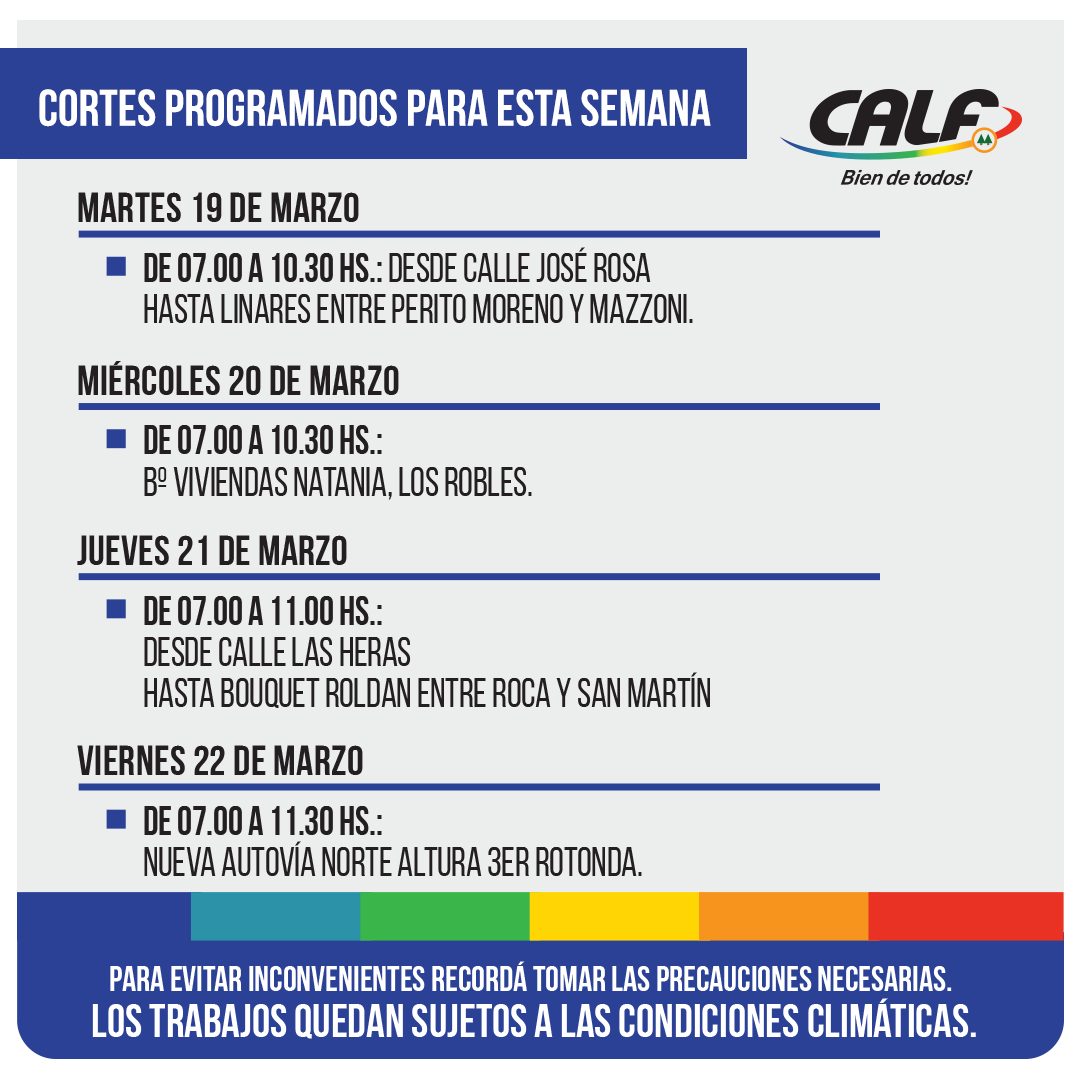 Lee más sobre el artículo DEL MARTES 19 AL VIERNES 22 DE MARZO