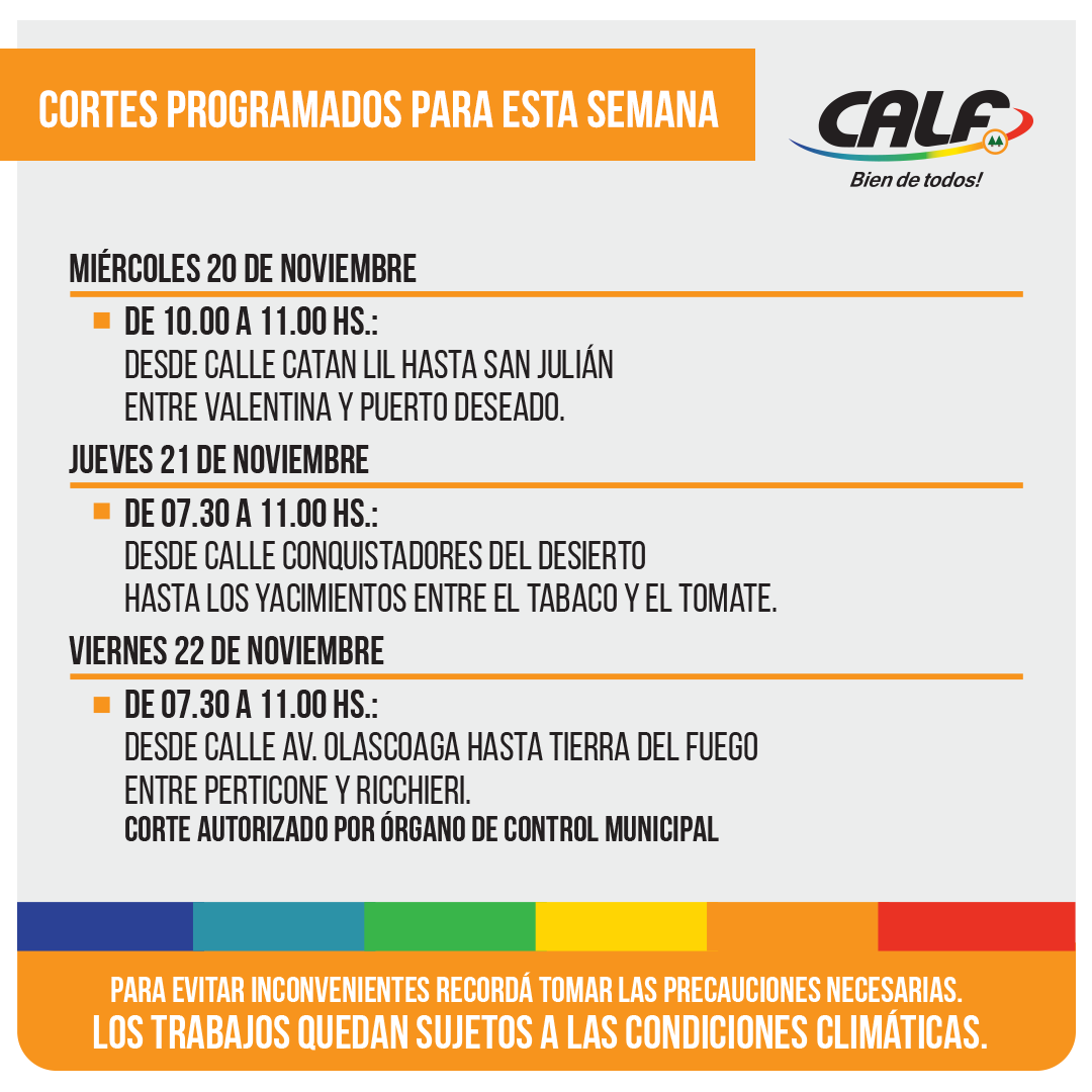 Lee más sobre el artículo DEL MIÉRCOLES 20 AL VIERNES 22/11