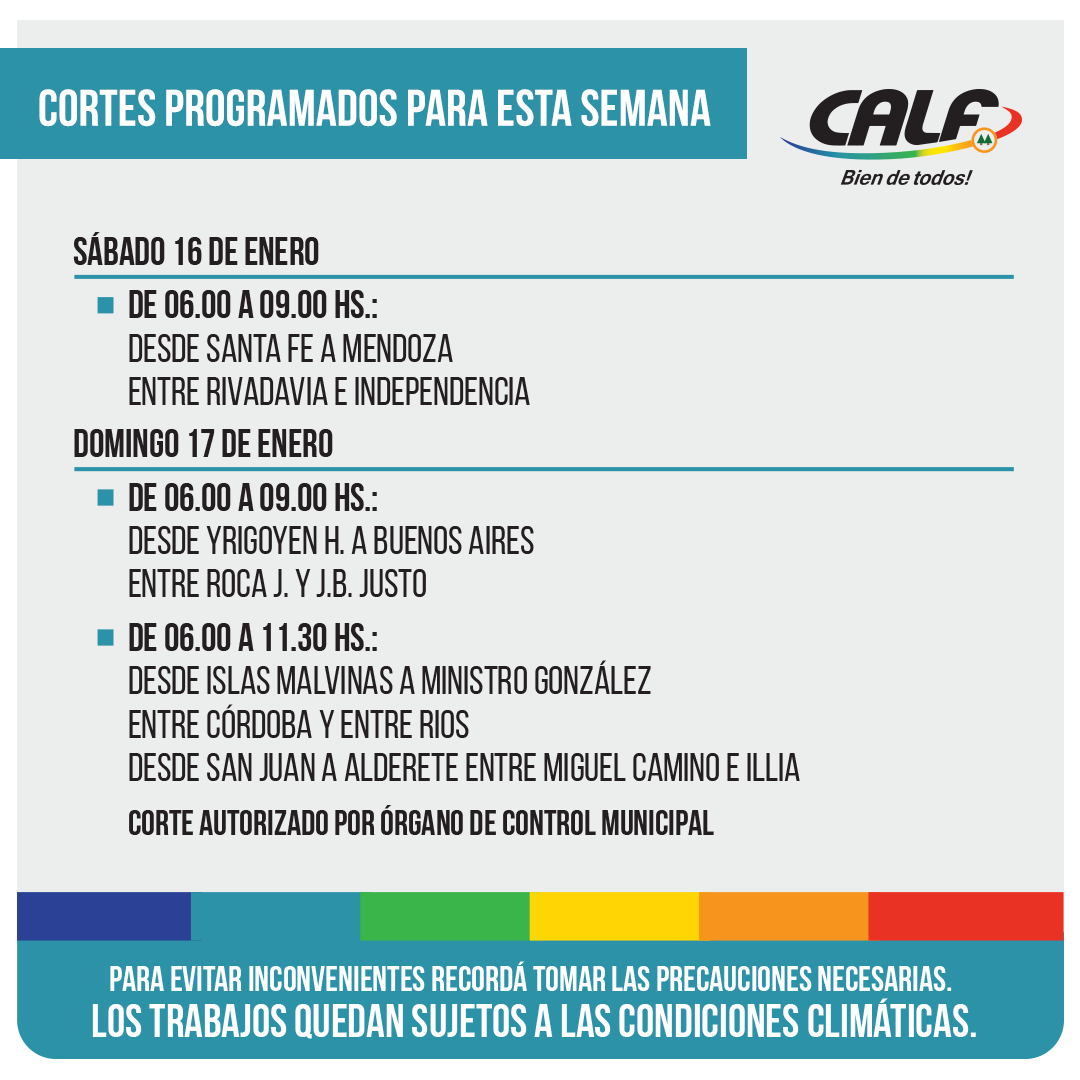 Lee más sobre el artículo Trabajos para este fin de semana