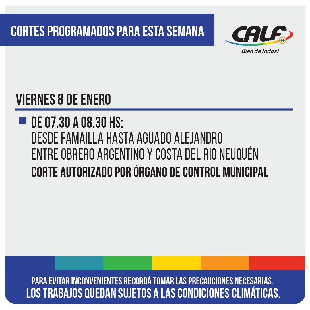 Lee más sobre el artículo Trabajo de mantenimiento para este viernes