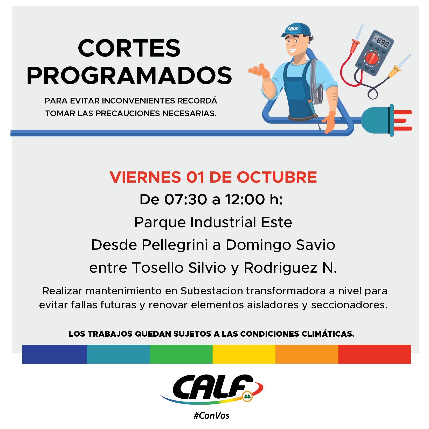 Lee más sobre el artículo Trabajos este viernes en Parque Industrial Este