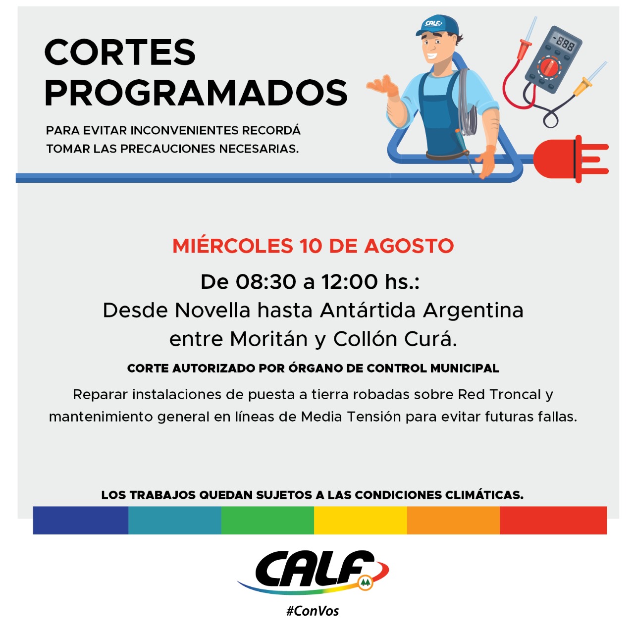 Lee más sobre el artículo Tareas previstas para este miércoles