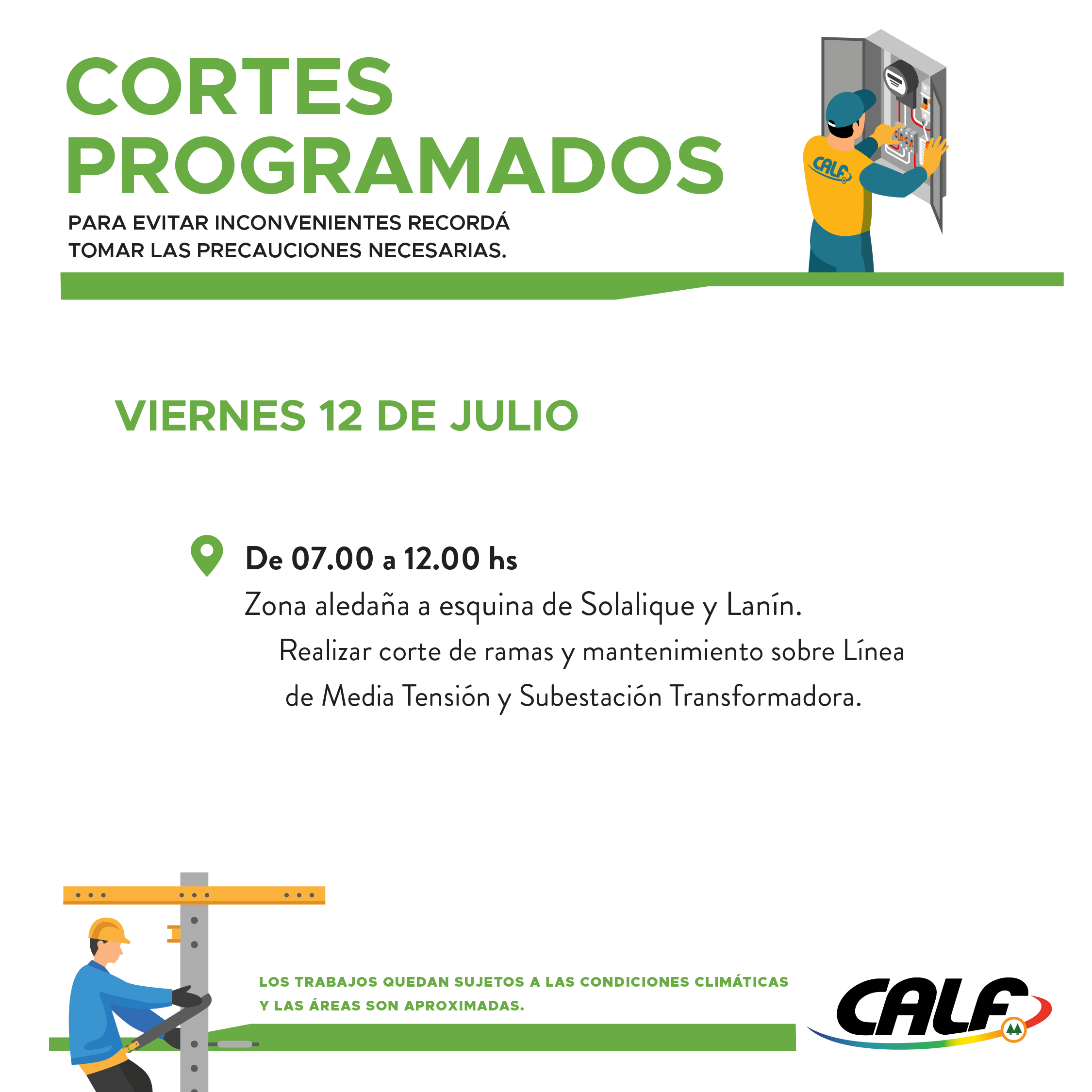 Lee más sobre el artículo Viernes con obras de mantenimiento