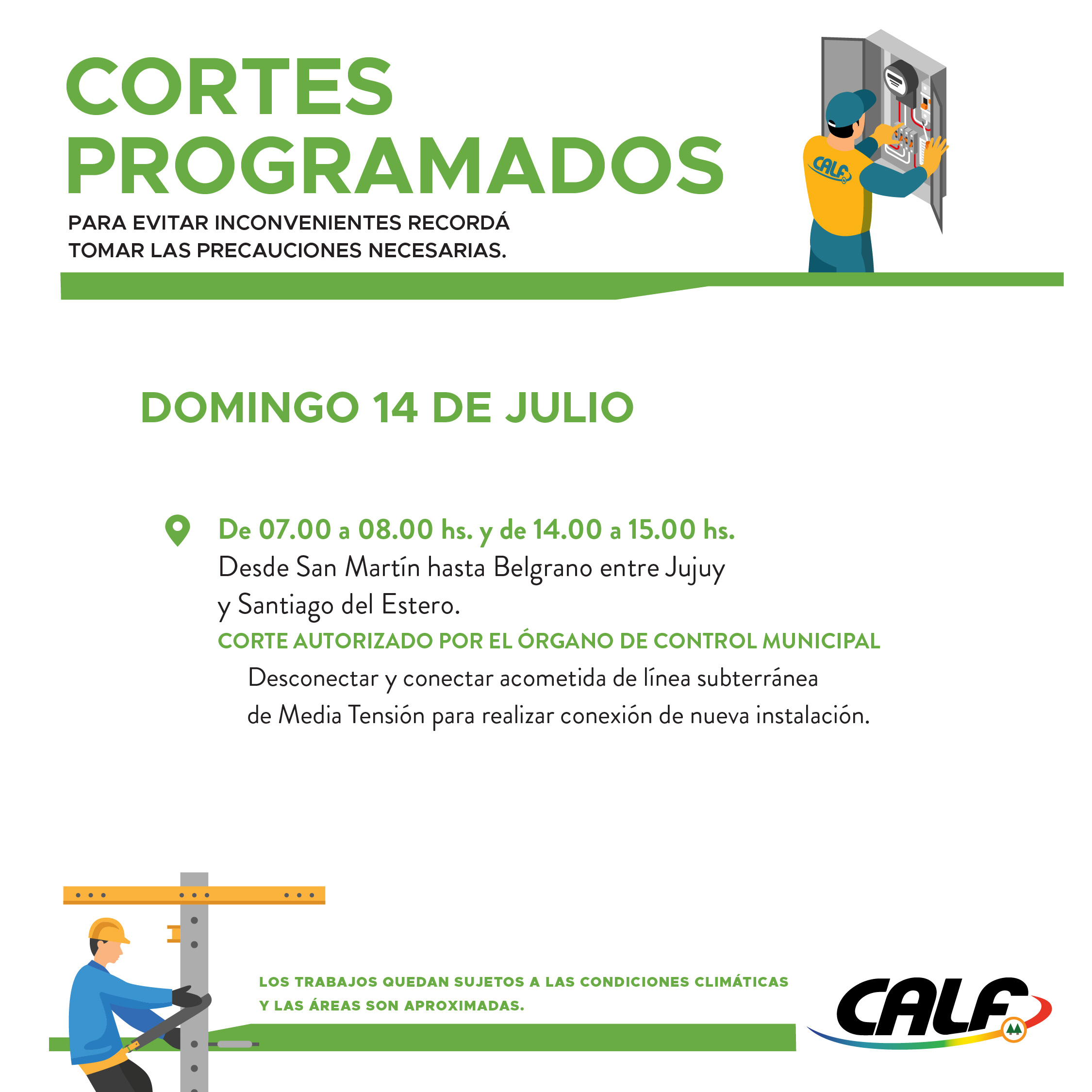 Lee más sobre el artículo Trabajos para este domingo
