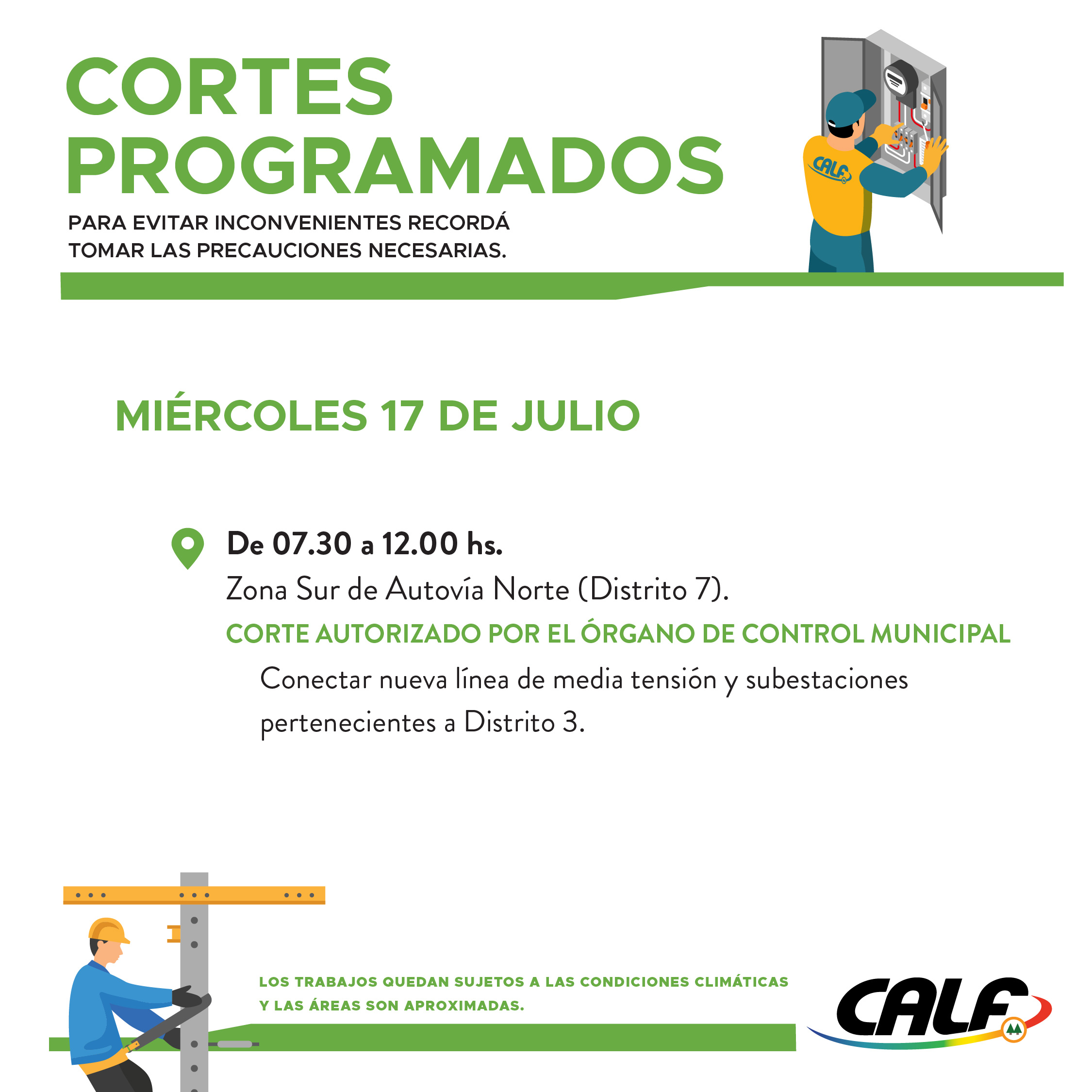 Lee más sobre el artículo Miércoles con trabajos de mantenimiento