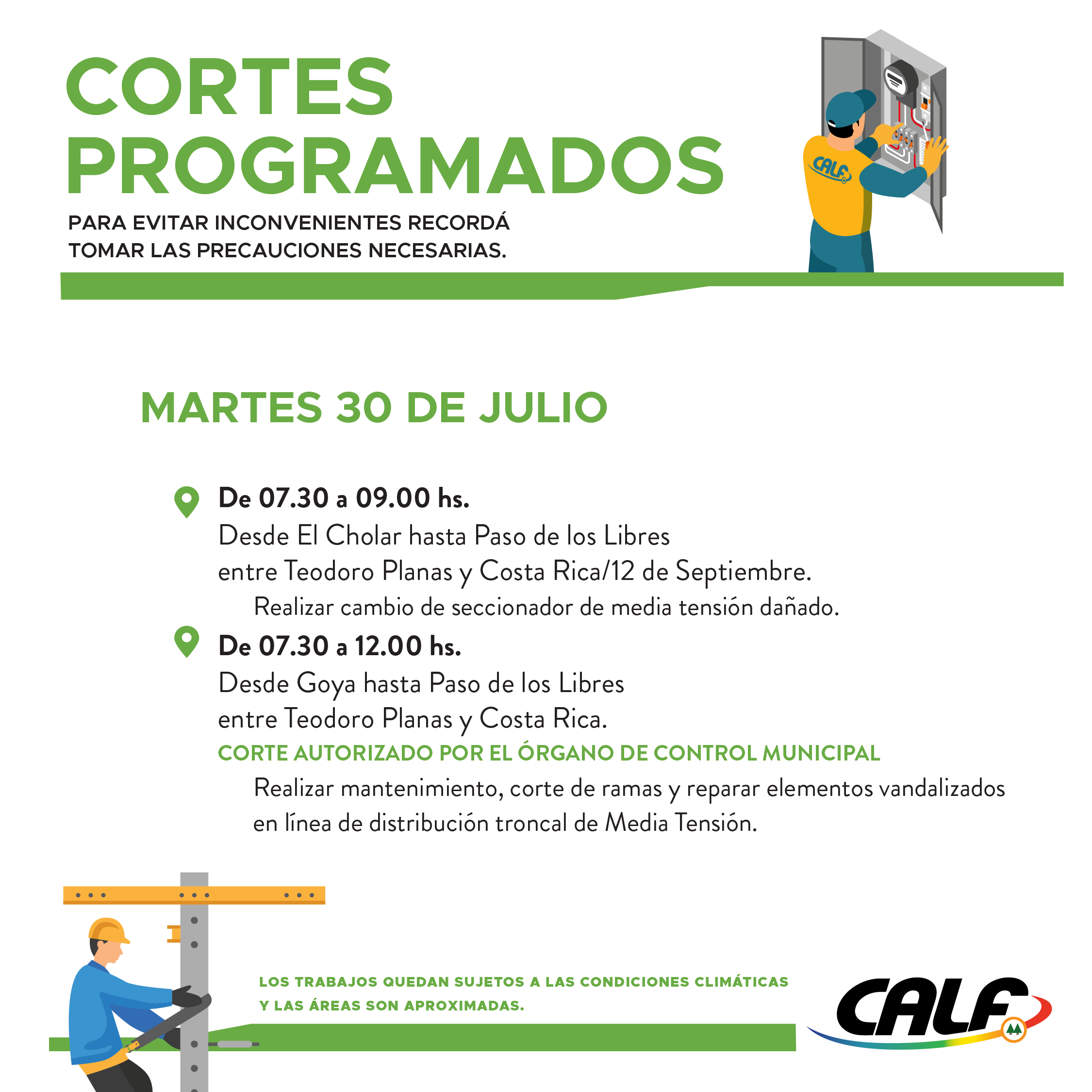 Lee más sobre el artículo Tareas a realizar este martes