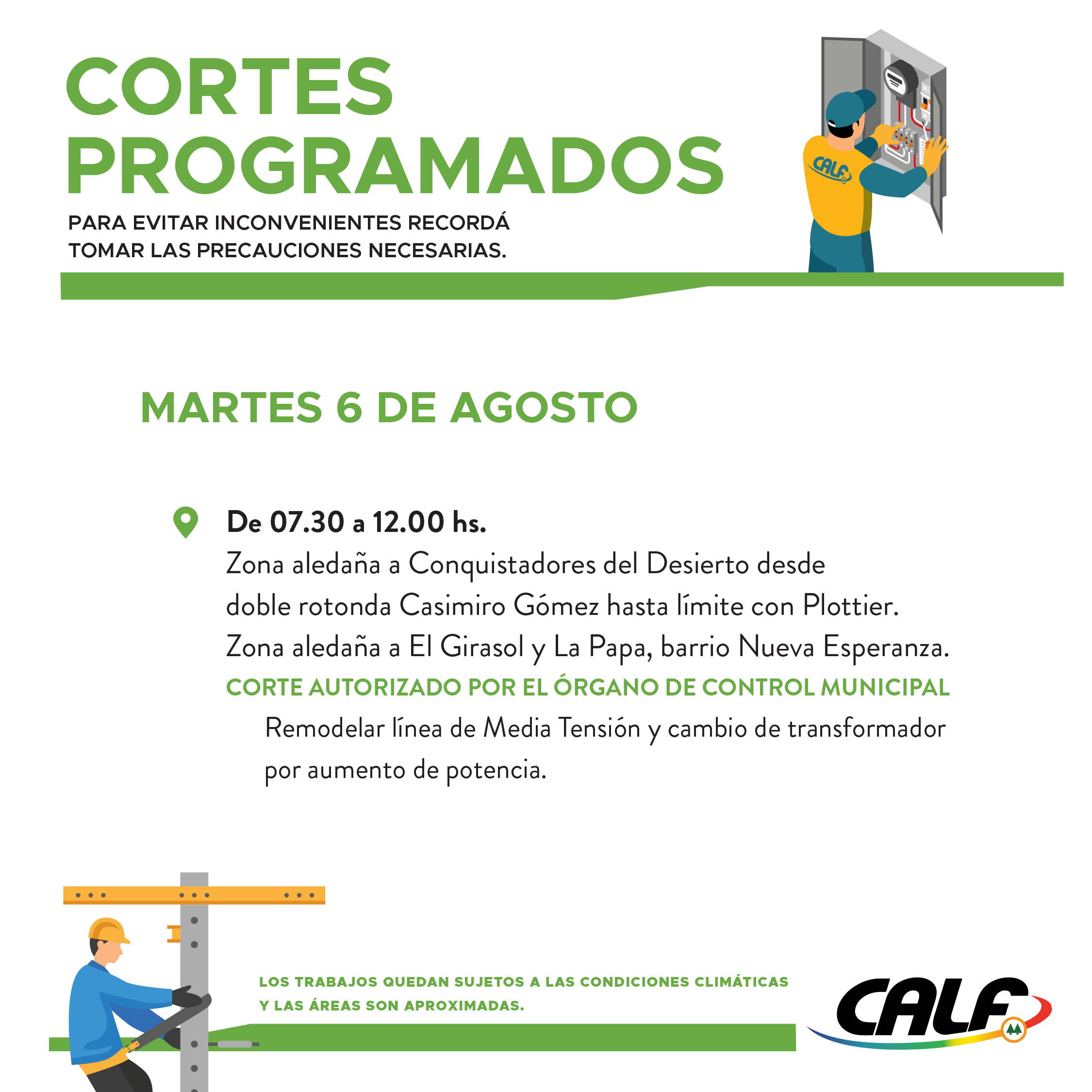 Lee más sobre el artículo Tareas a realizar este martes