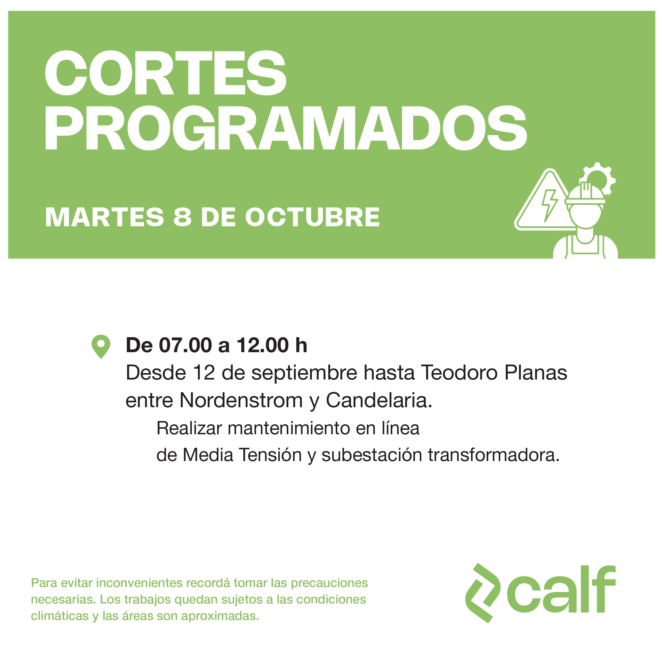 En este momento estás viendo Tareas previstas para este martes