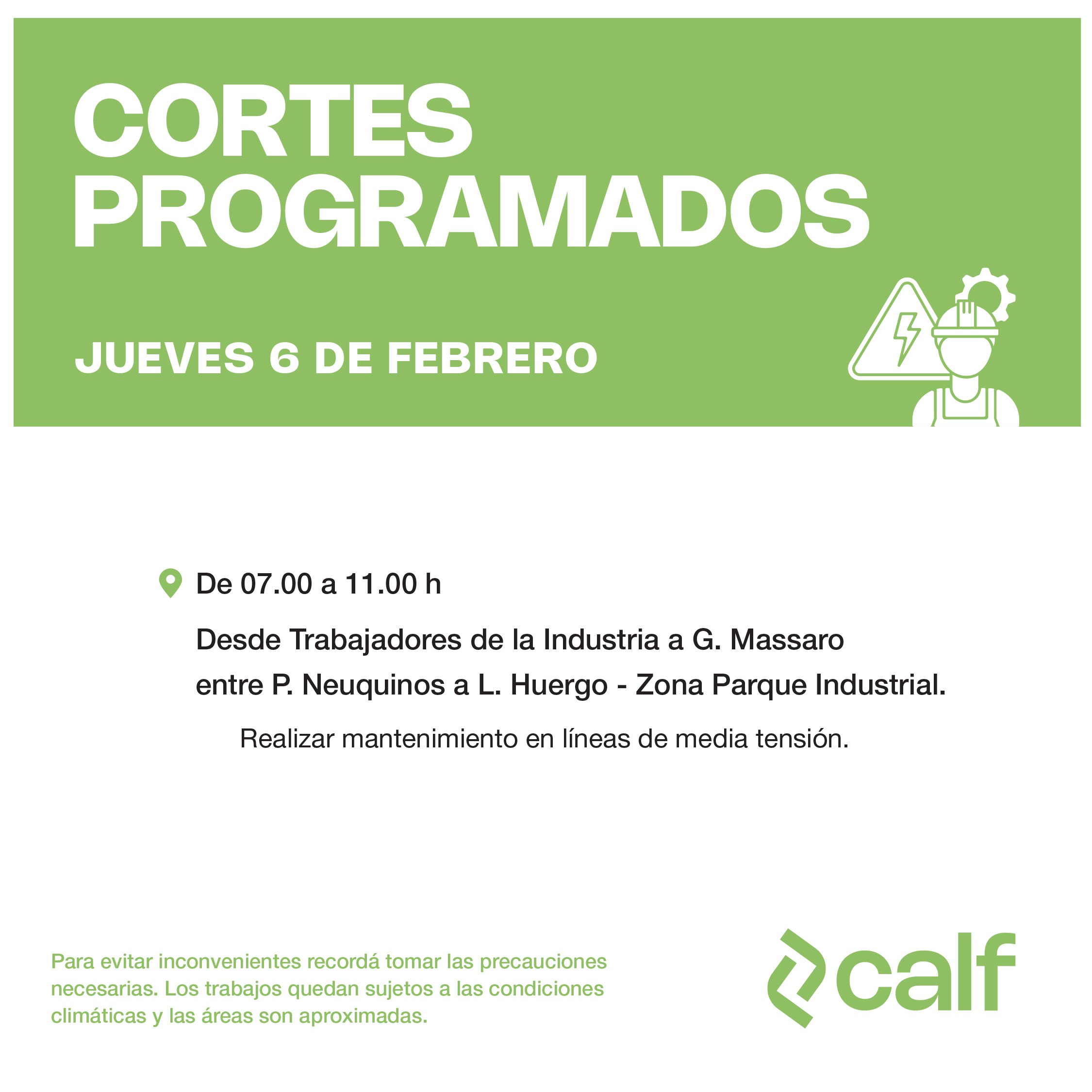 Lee más sobre el artículo Jueves con obras programadas