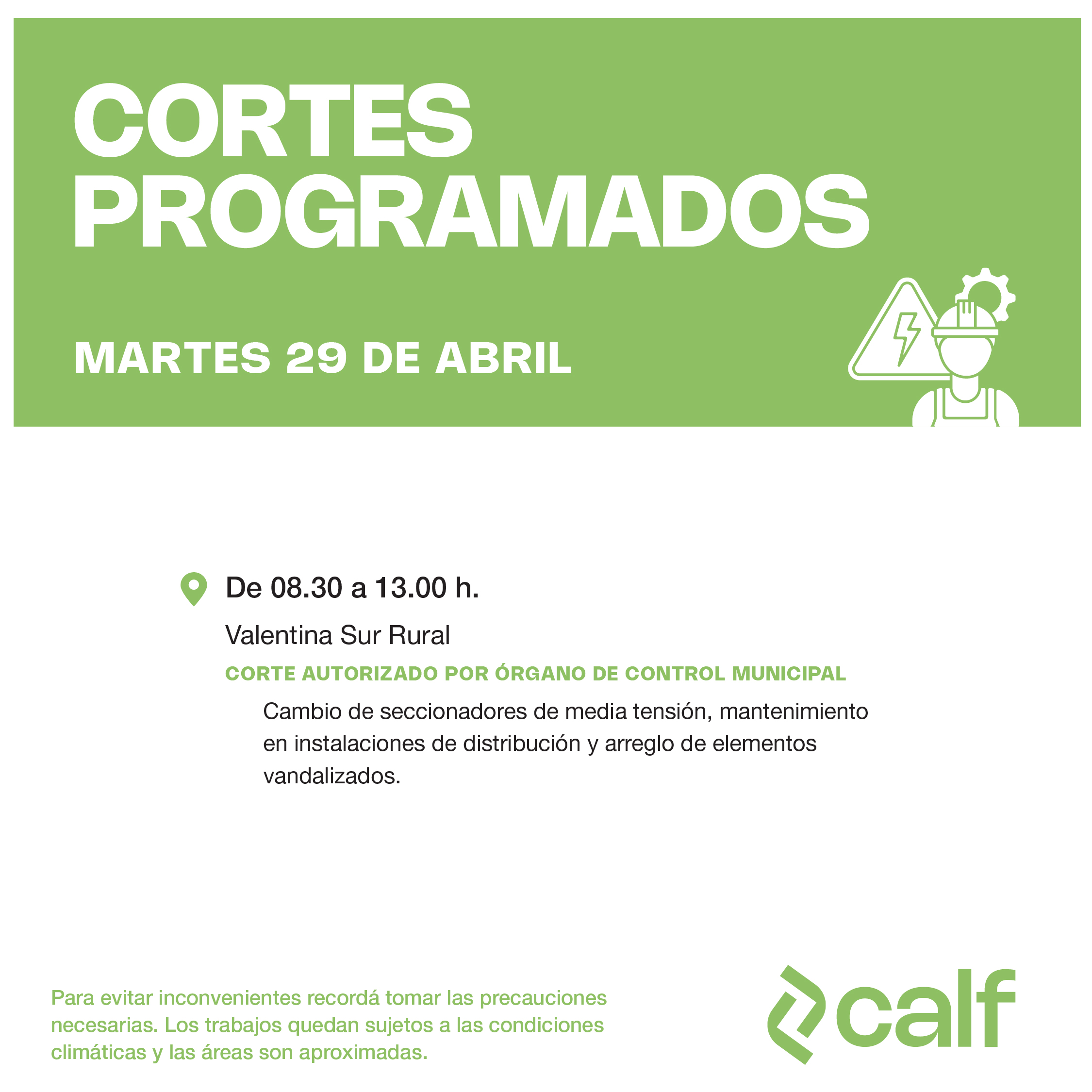 En este momento estás viendo Martes con obras en Valentina Sur Rural