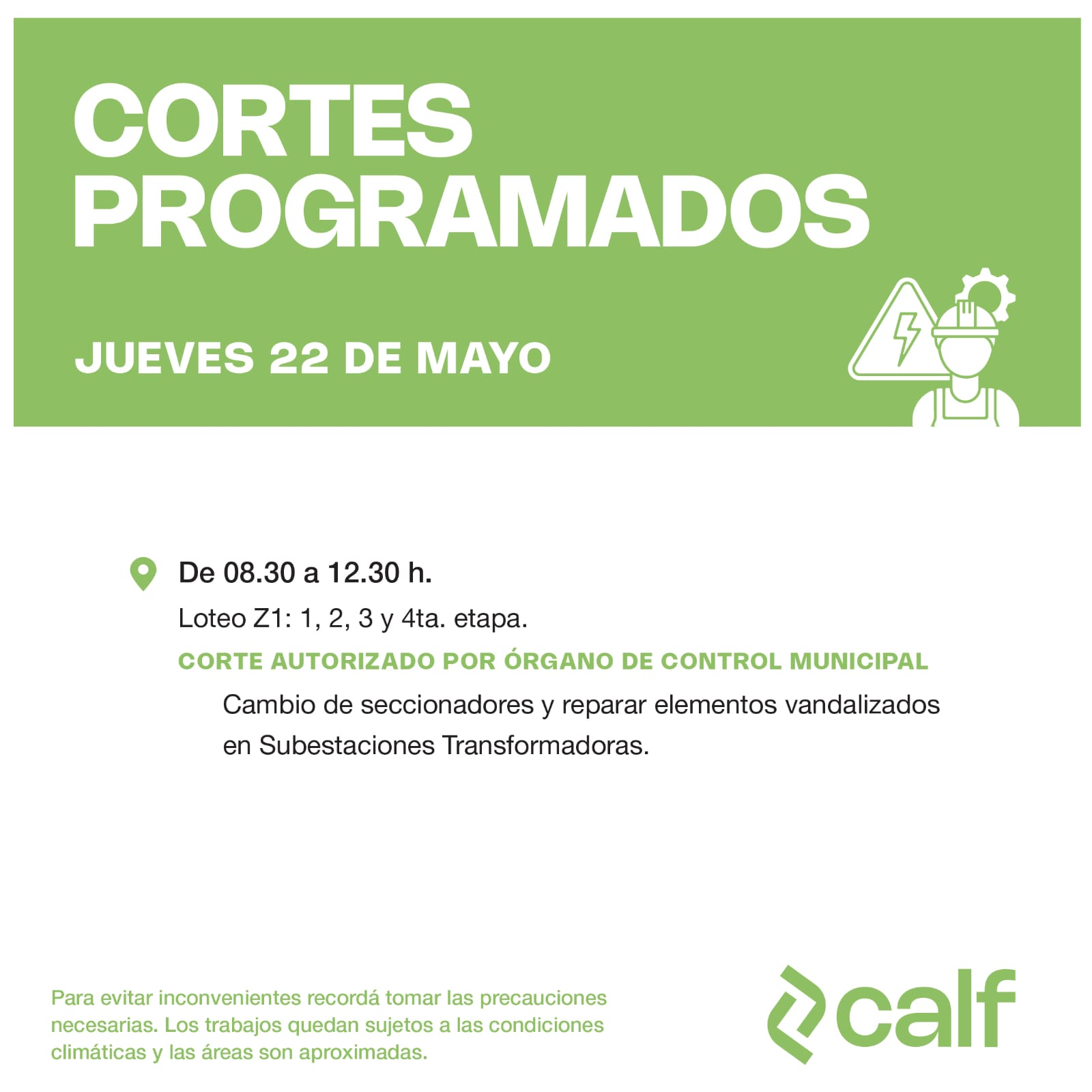 Lee más sobre el artículo Trabajos para realizar este jueves