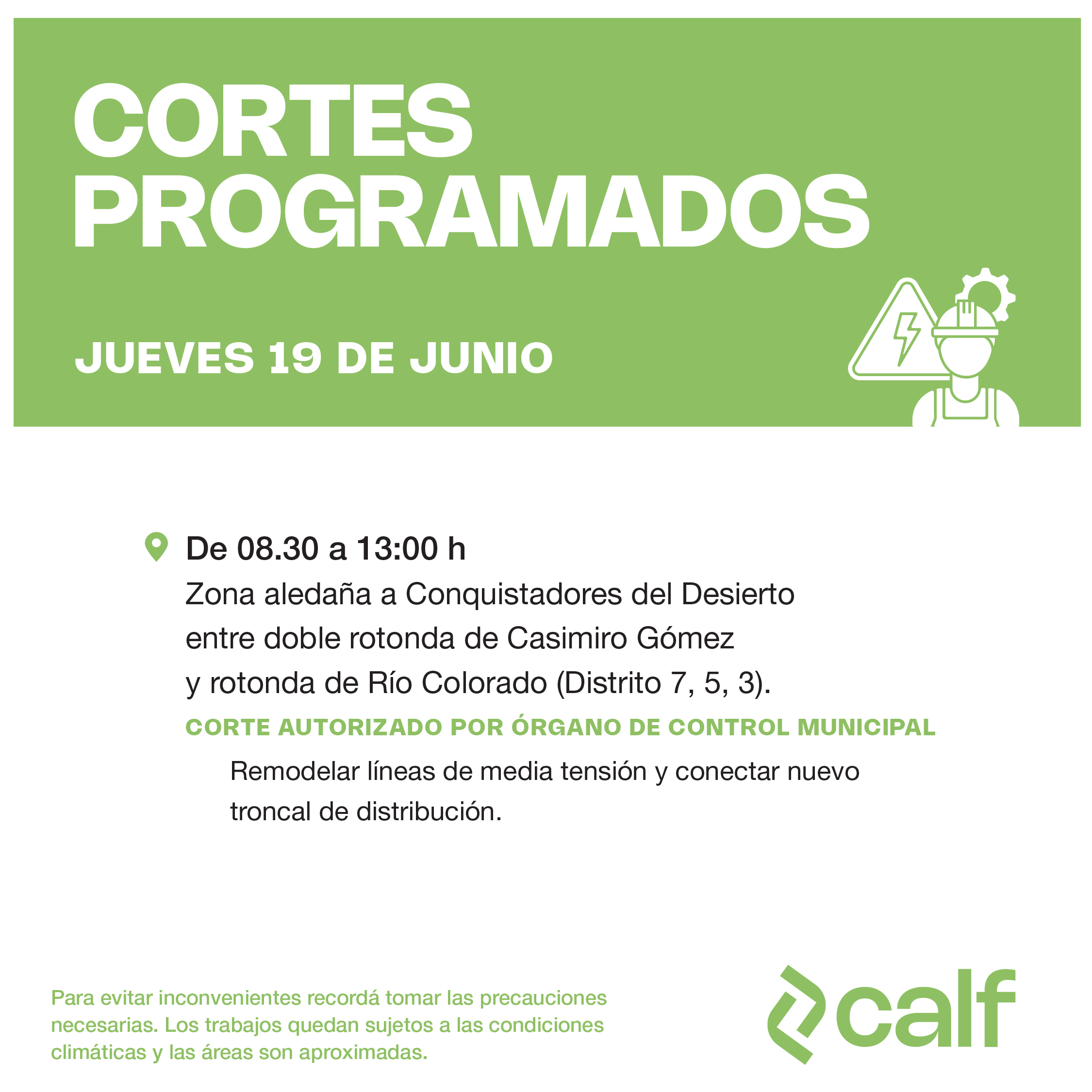 Lee más sobre el artículo Tareas a realizar el jueves 19