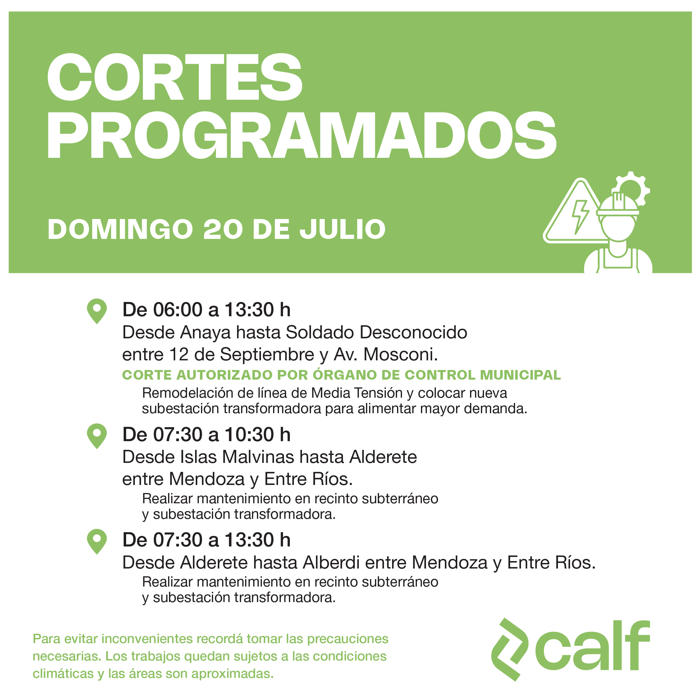 Lee más sobre el artículo Intenso domingo con diversos trabajos