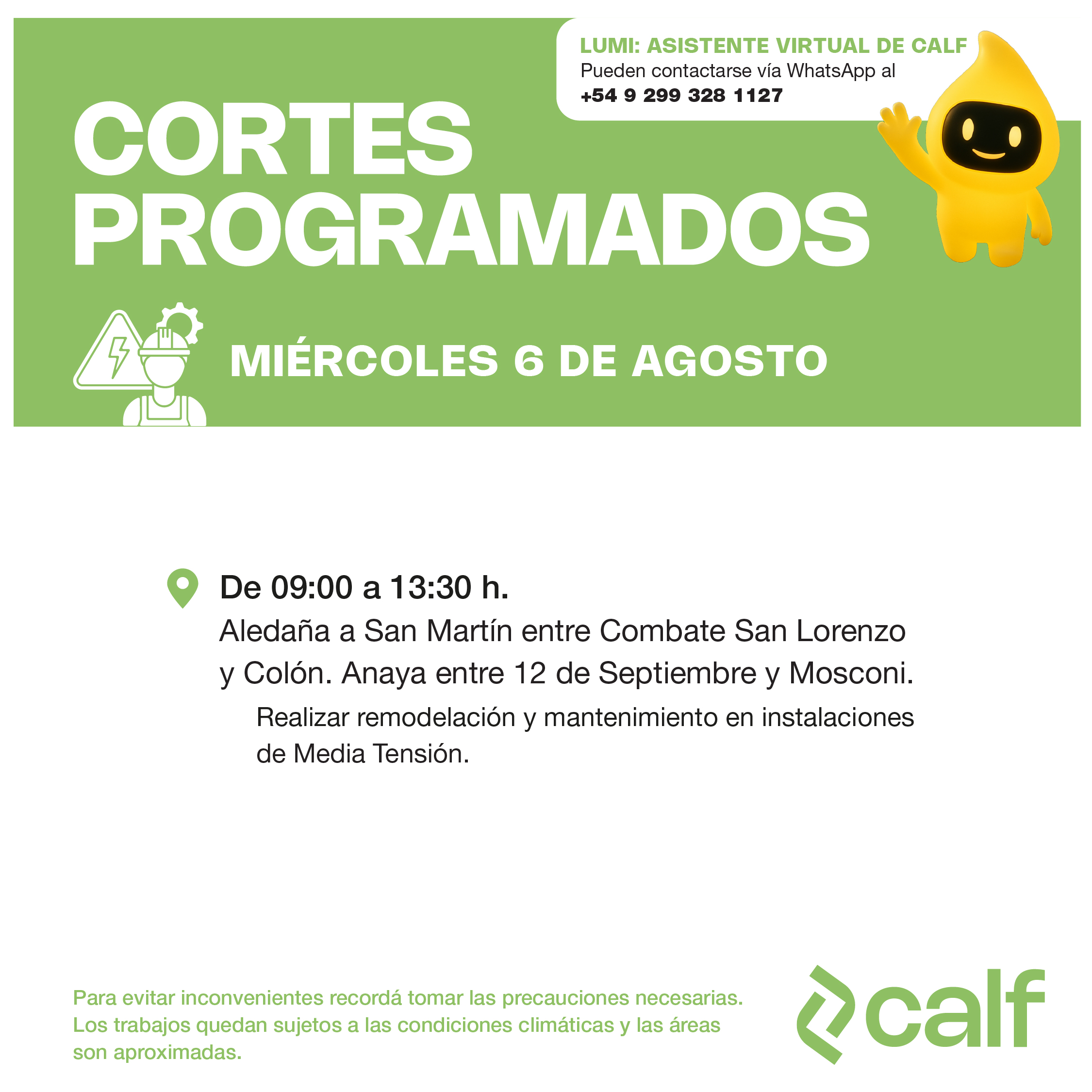 Lee más sobre el artículo Tareas a realizar este miércoles