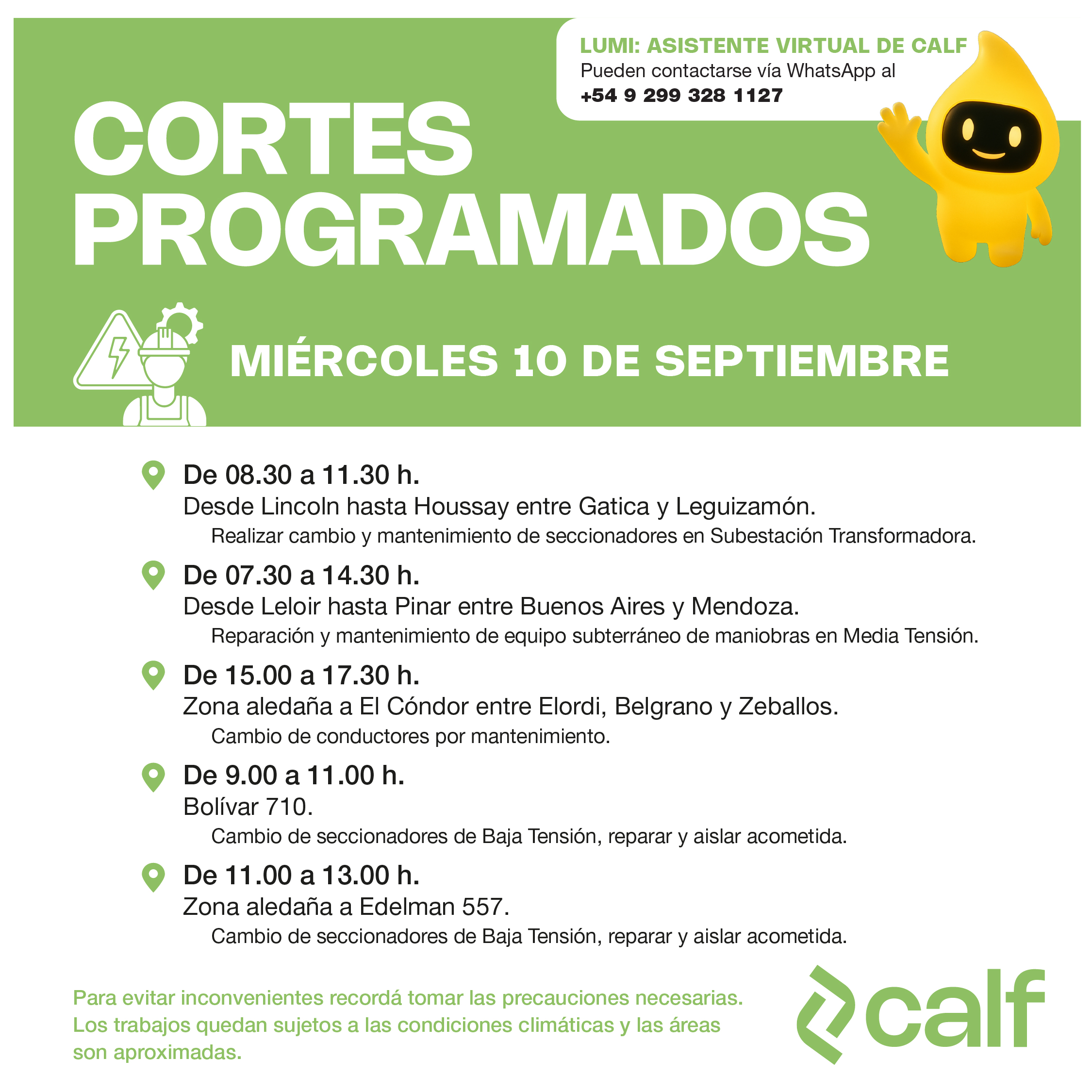Lee más sobre el artículo Tareas a realizar este miércoles