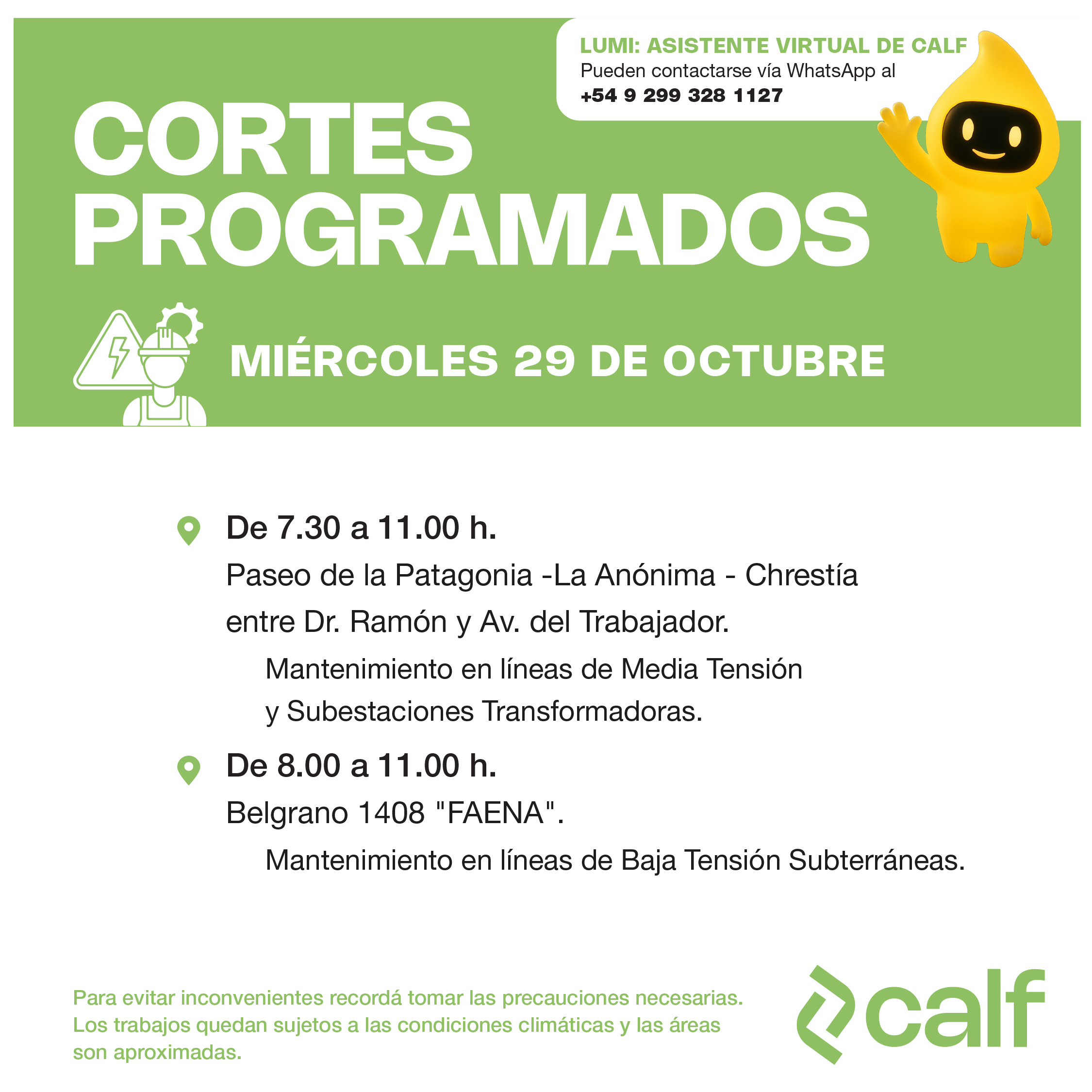 Lee más sobre el artículo Trabajos para este miércoles