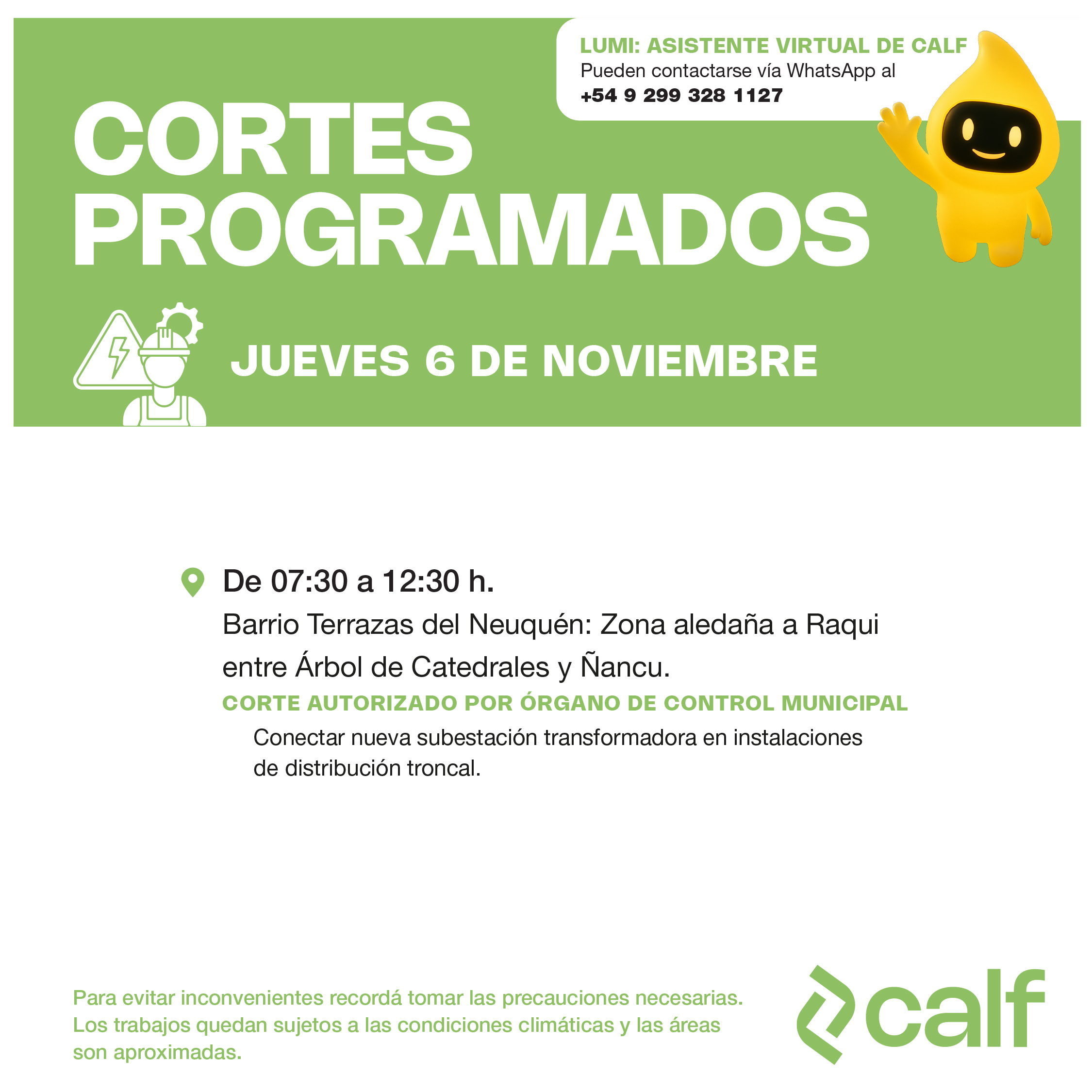 Lee más sobre el artículo Jueves con trabajos programados