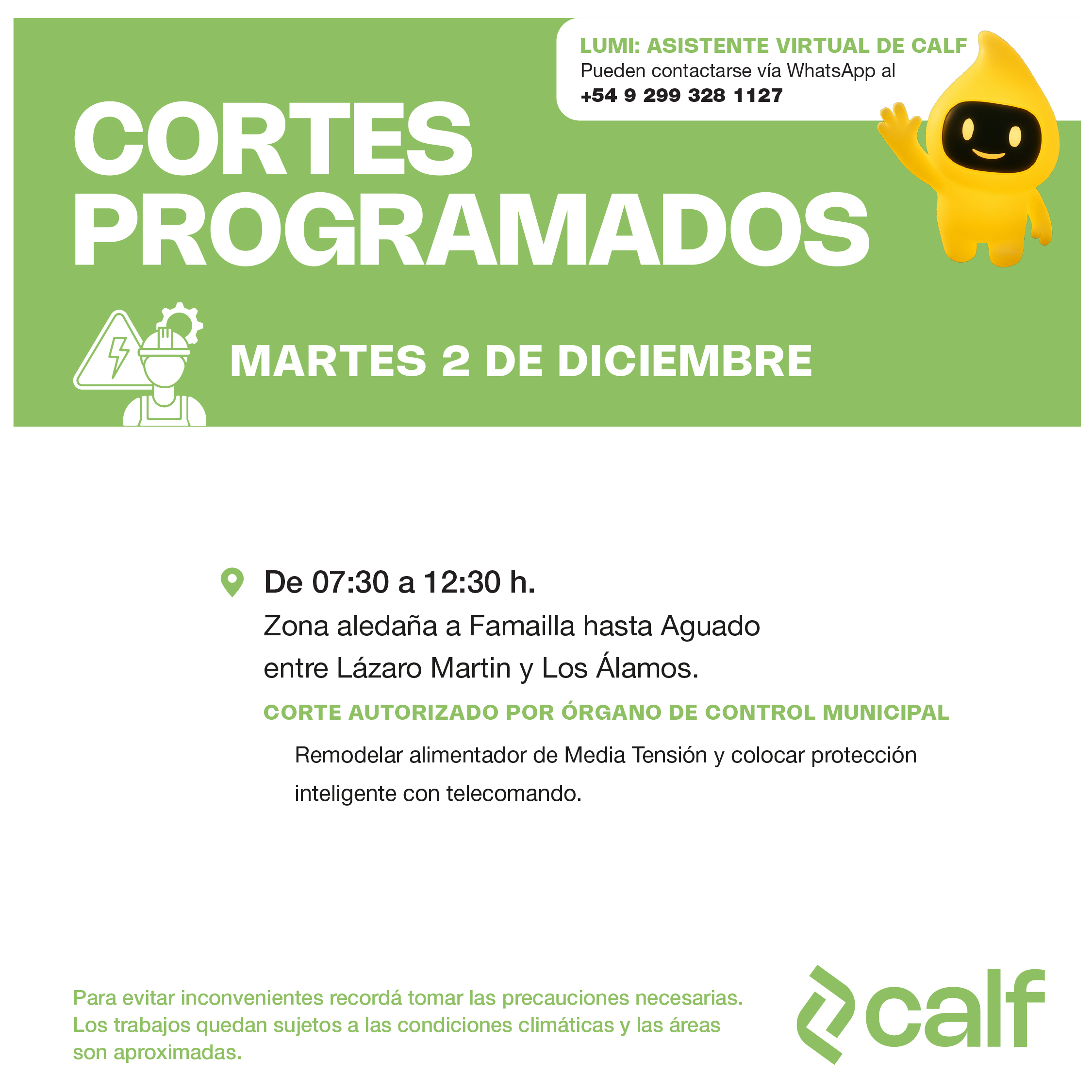 Lee más sobre el artículo Tareas a realizar este martes