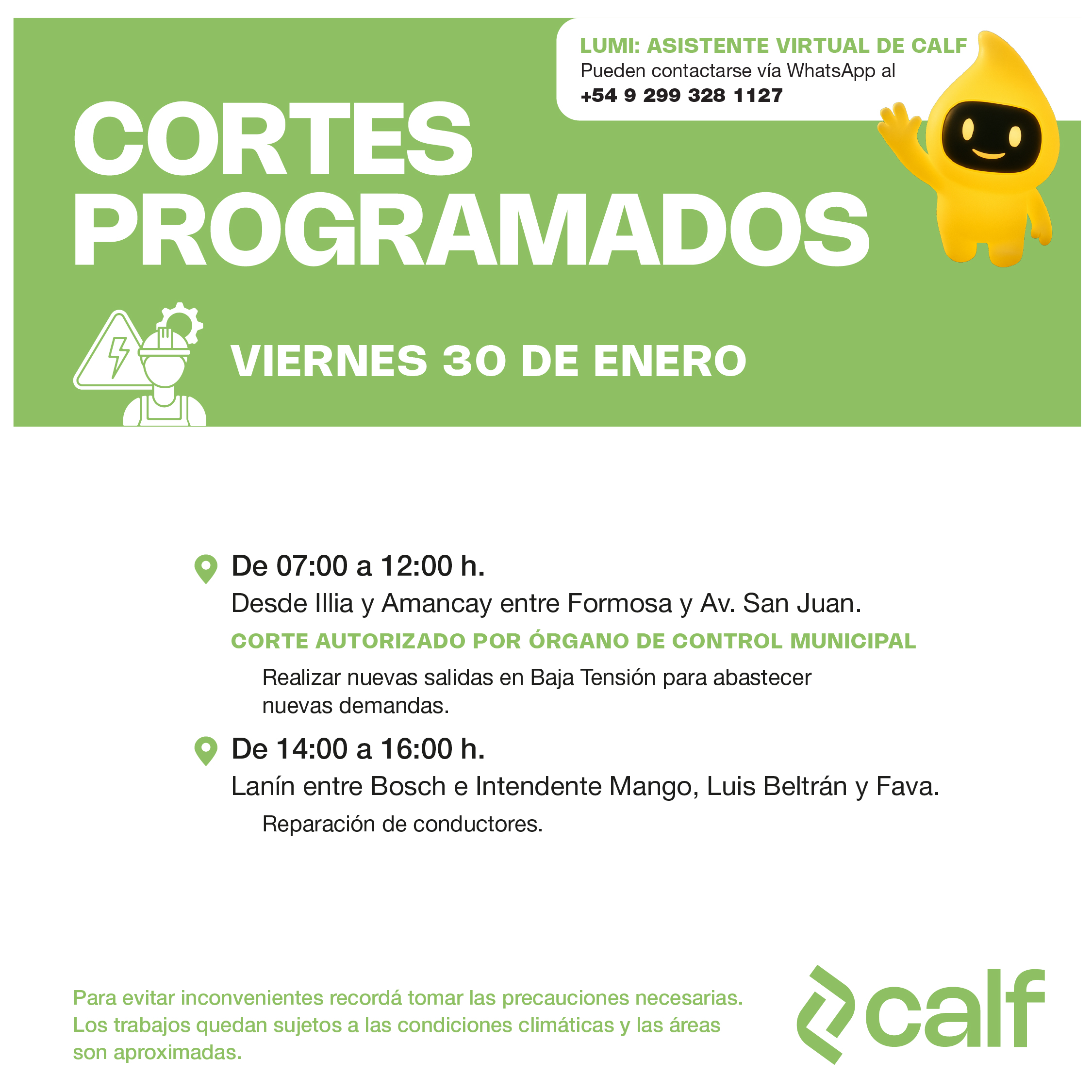 Lee más sobre el artículo Trabajos para este viernes