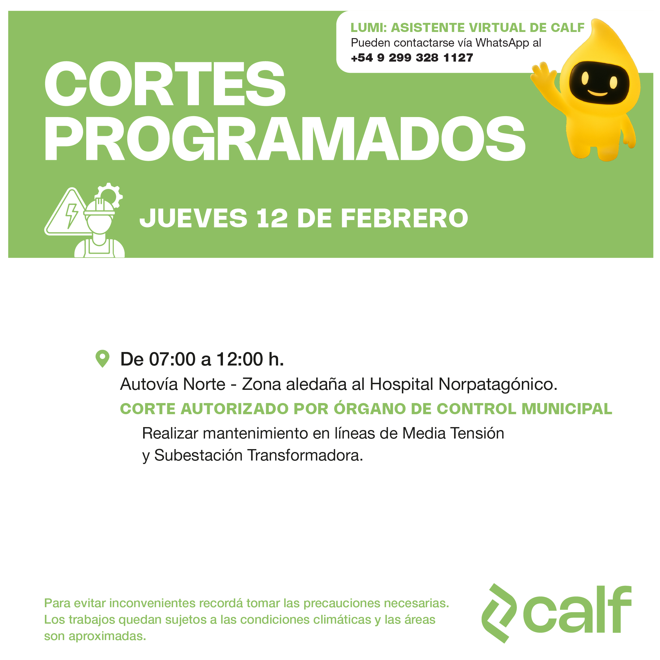 Lee más sobre el artículo Jueves con trabajos programados