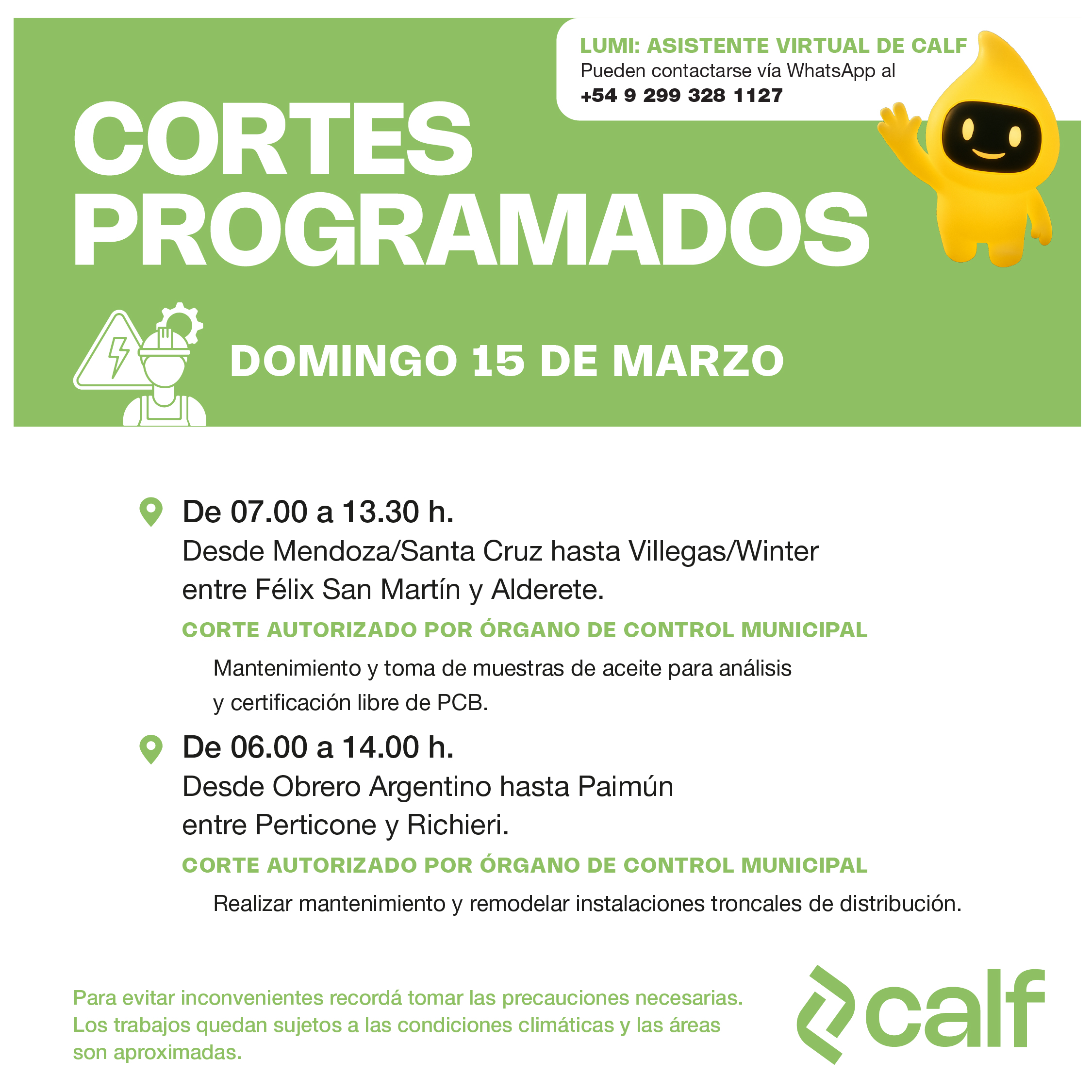 Lee más sobre el artículo Trabajos en la red eléctrica para mejorar la calidad del servicio