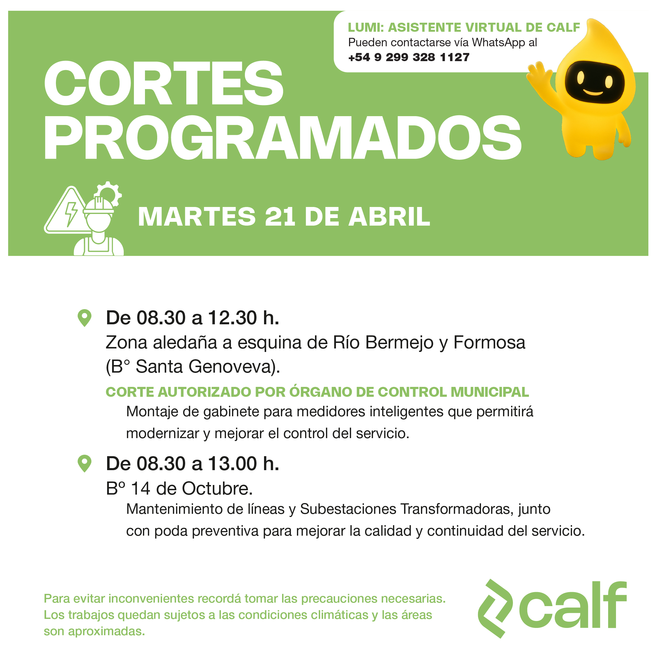 Lee más sobre el artículo Corte programado