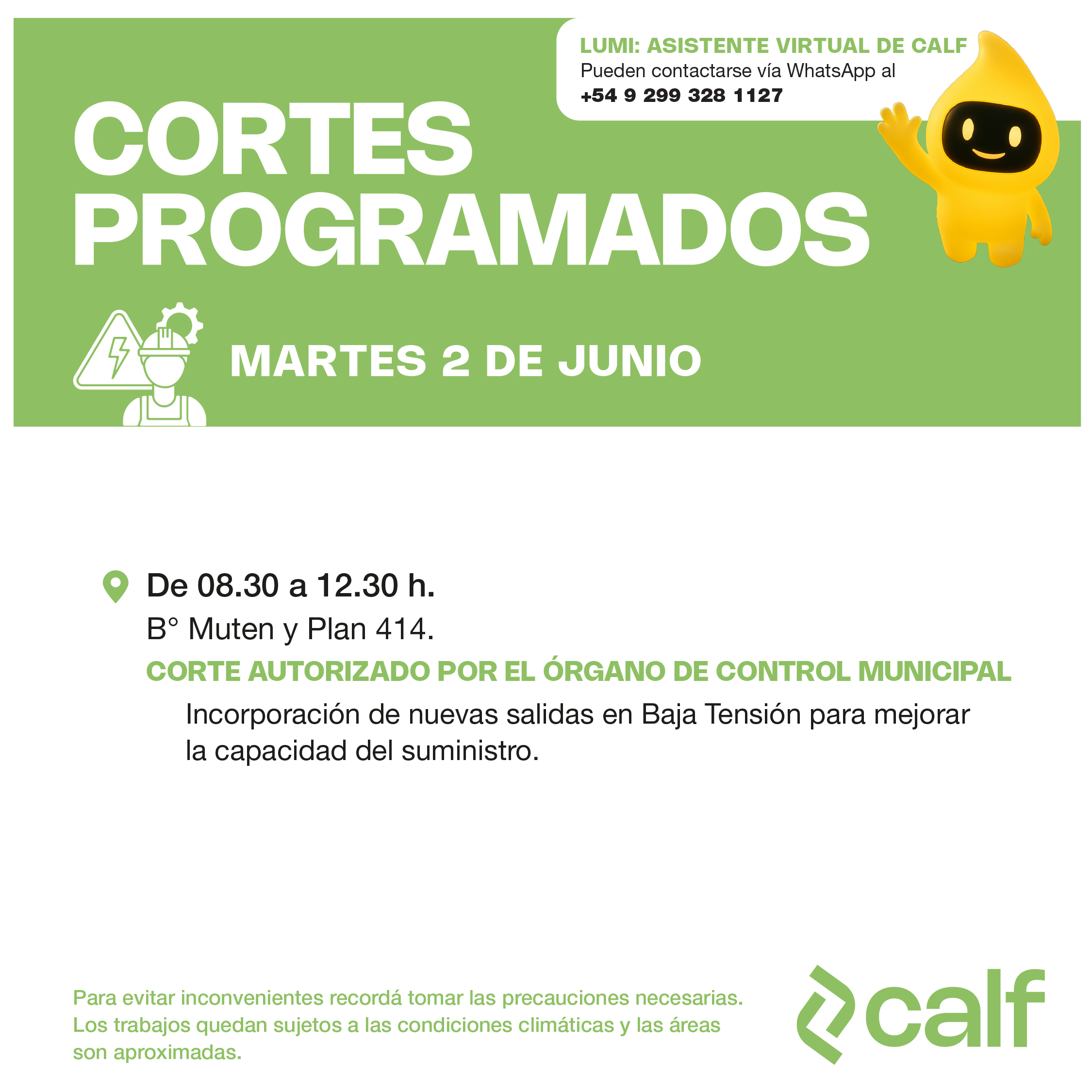 Lee más sobre el artículo Mejoras programadas para fortalecer el servicio eléctrico