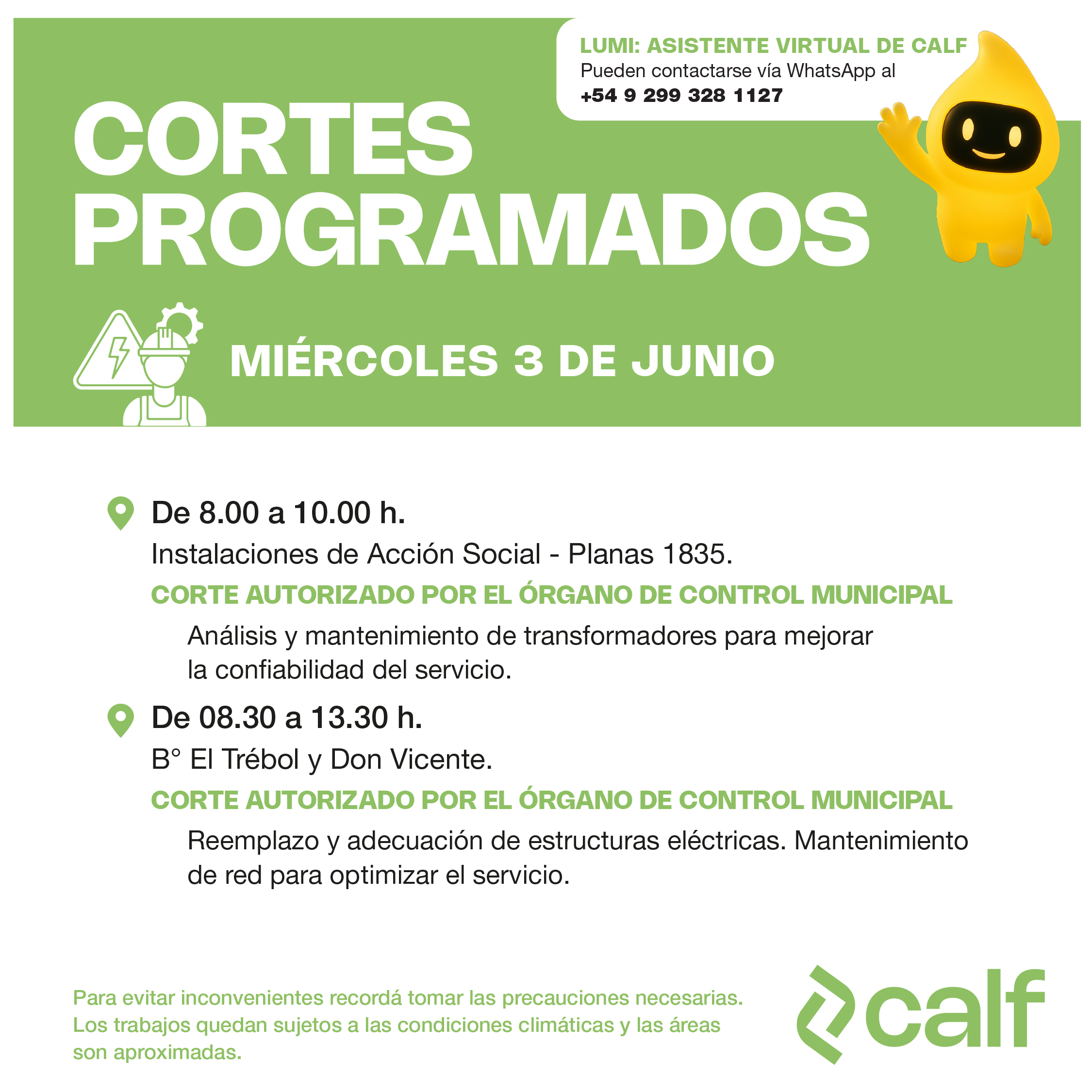 Lee más sobre el artículo Mejoras programadas para fortalecer el servicio eléctrico