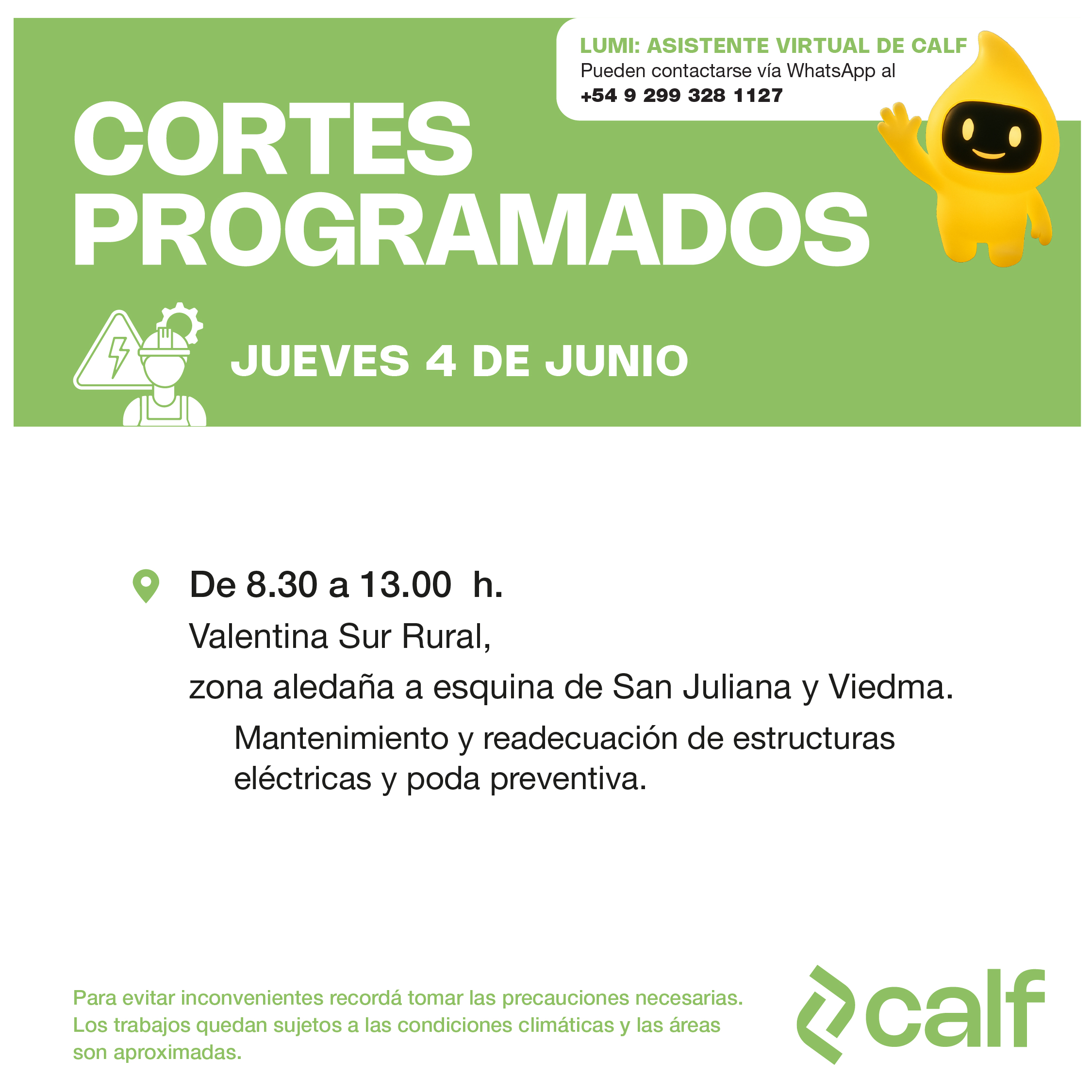 Lee más sobre el artículo Mejoras programadas para fortalecer el servicio eléctrico