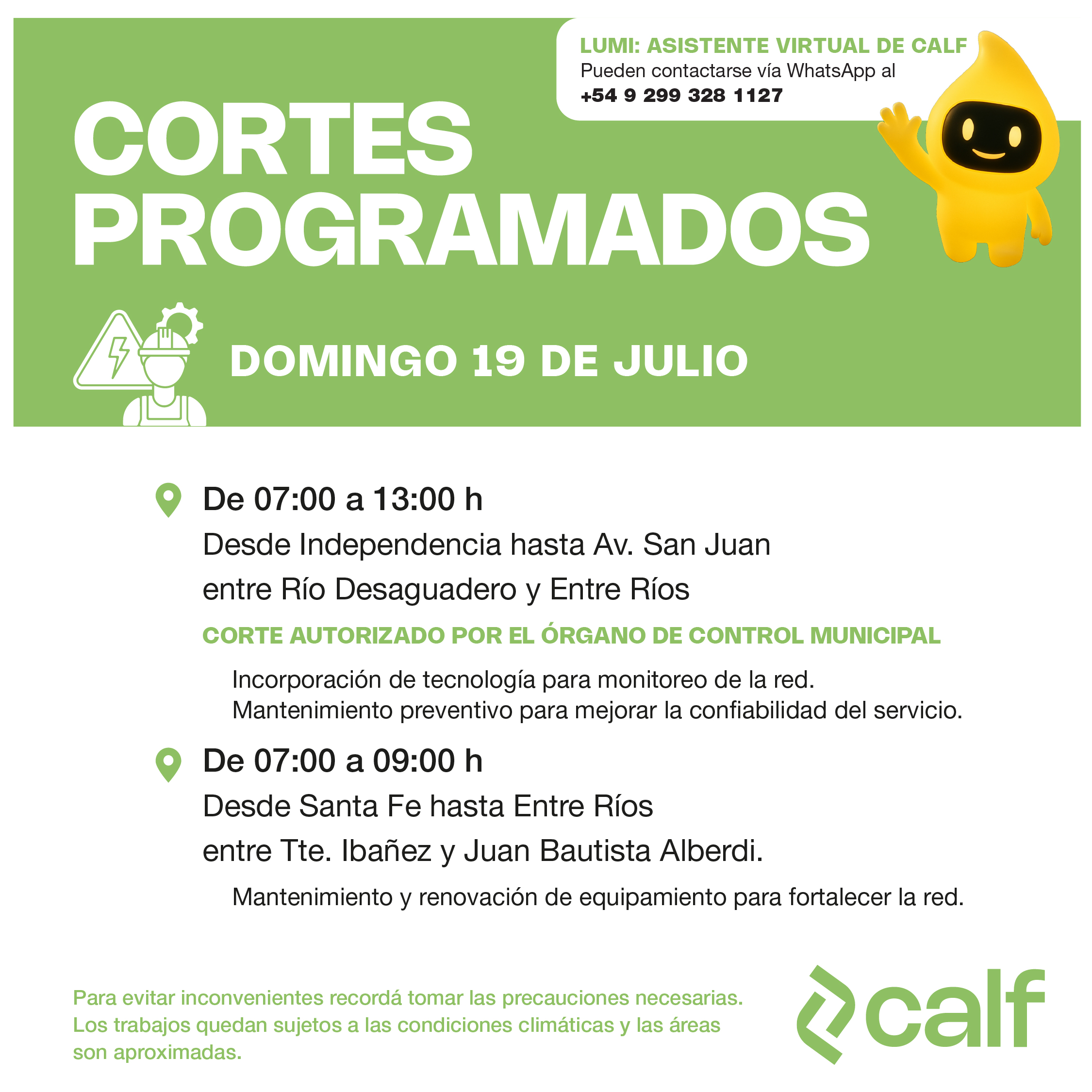 Lee más sobre el artículo Mejoras programadas para fortalecer el servicio eléctrico