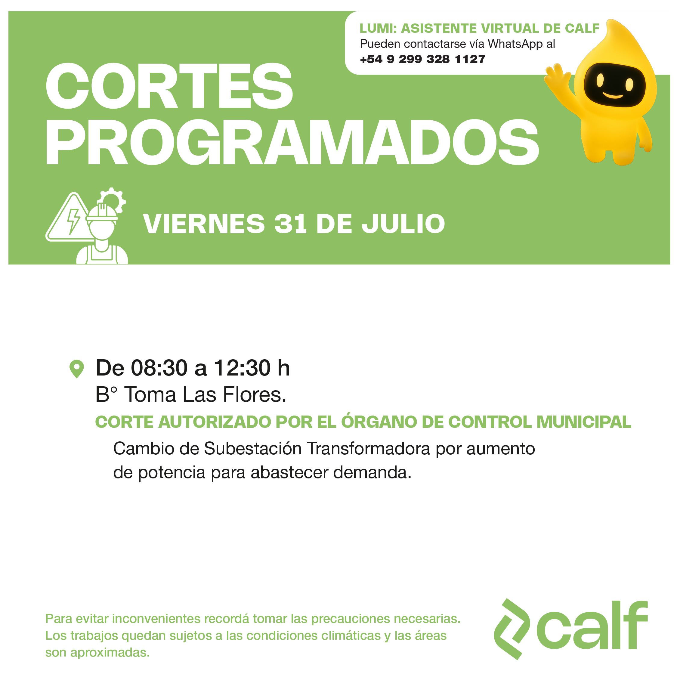 Lee más sobre el artículo Corte programado