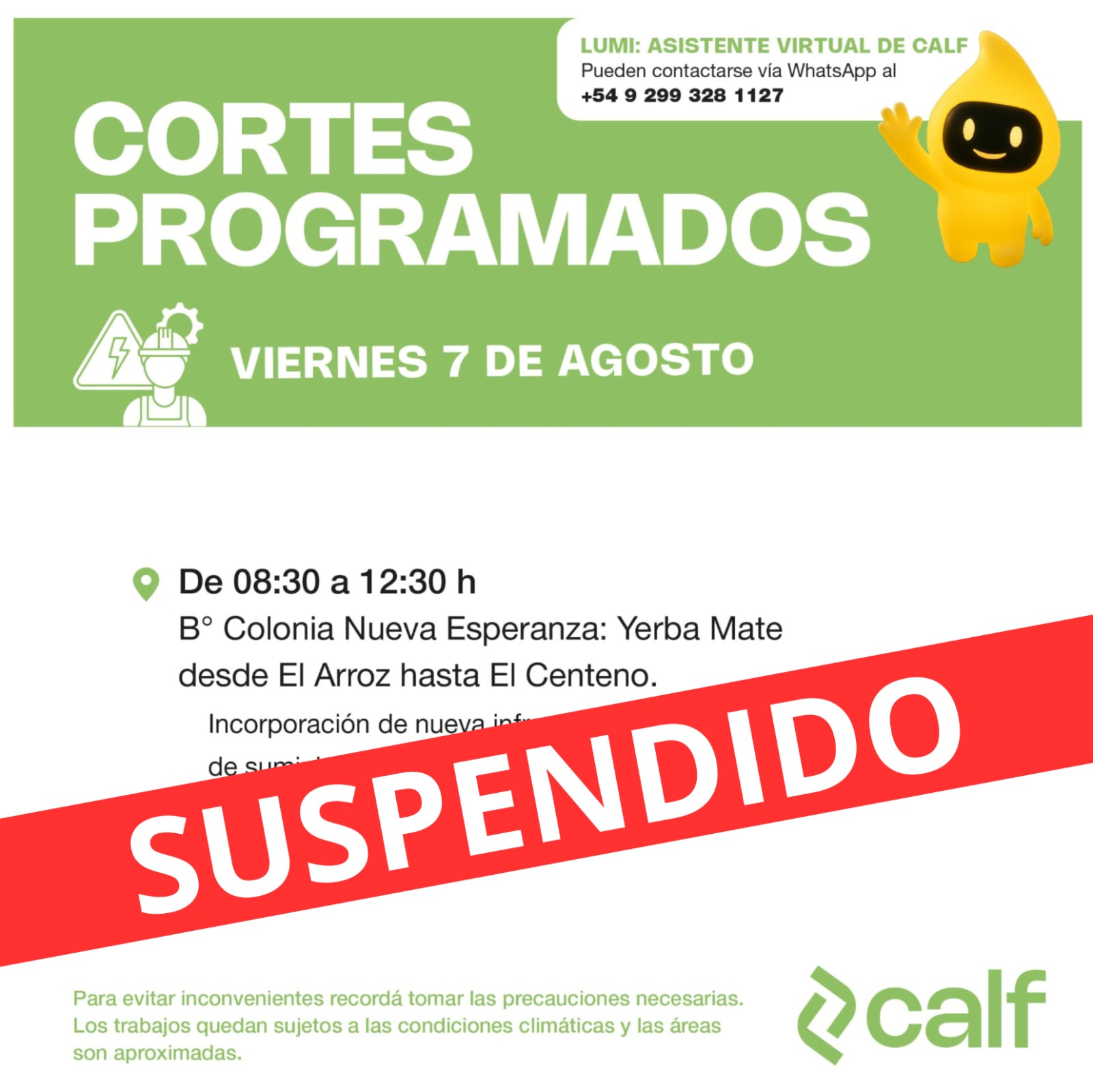 Lee más sobre el artículo Corte suspendido