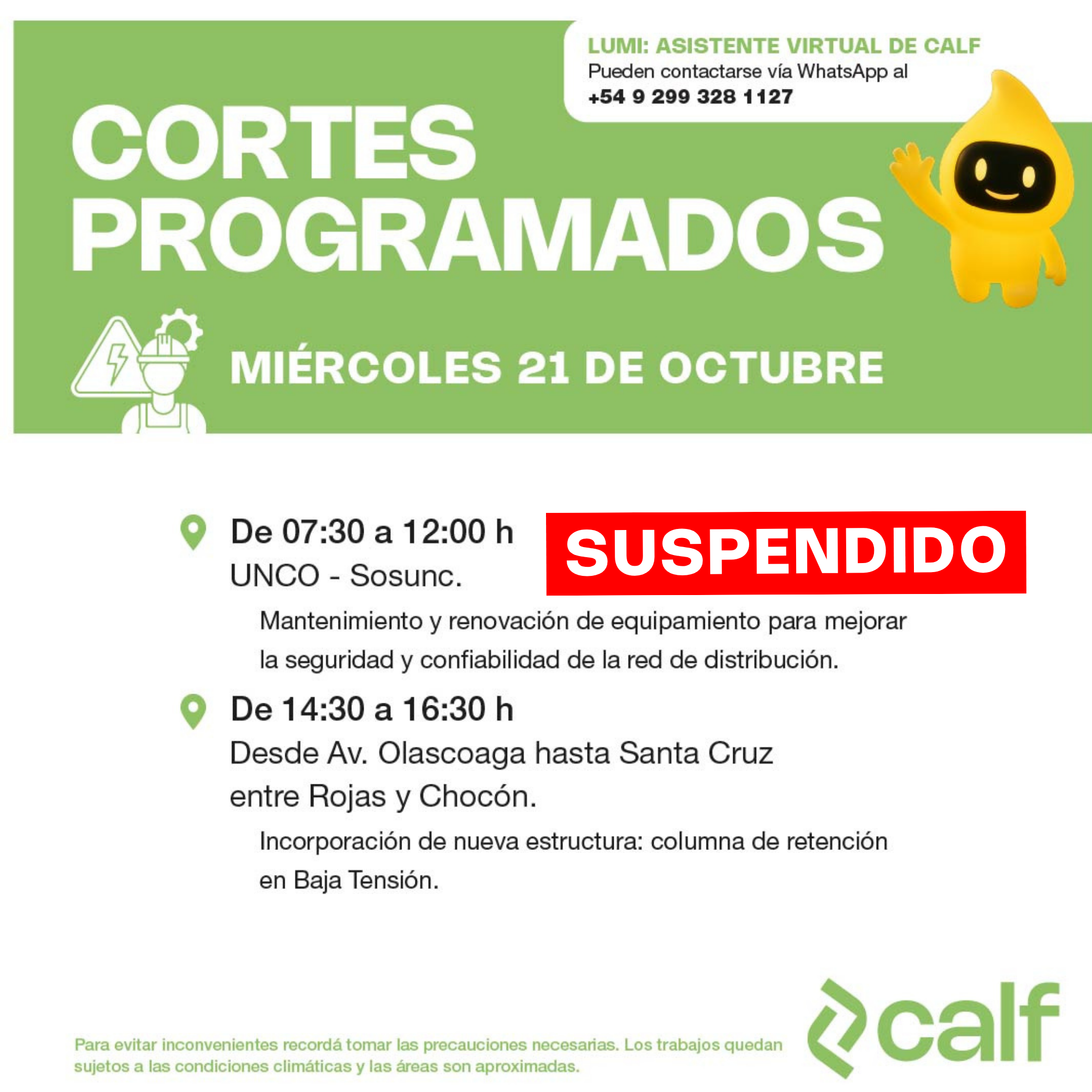 Lee más sobre el artículo Corte suspendido